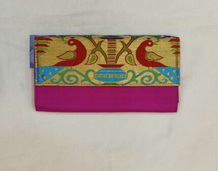 semi silk paithani wallet