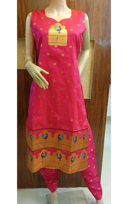 Semi Silk Paithani Kurti