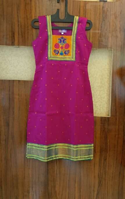 Semi Silk Paithani Kurti