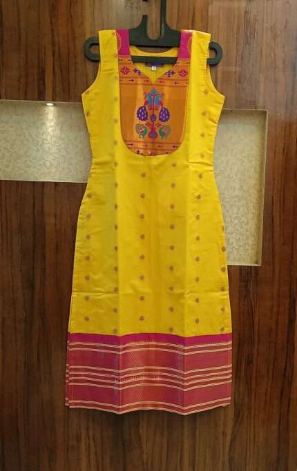 Semi Silk Paithani Kurti